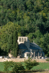 église Saint Pierre, Vallée du Tarn, causse noir, Rivière sur Tarn, 12, Aveyron, France