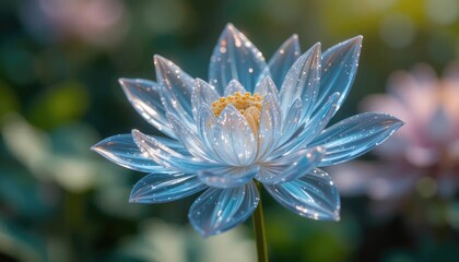 Fototapeta premium blue and white flower