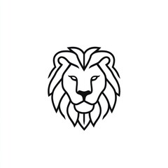 Obraz premium Lion Head Line Art