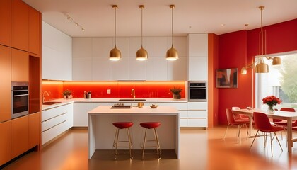 interior modern design room 3d