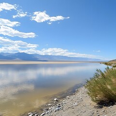 Obraz premium Stunning Mountain Lake Reflection Landscape Serenity