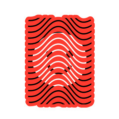 red and black folder with fingerprint
