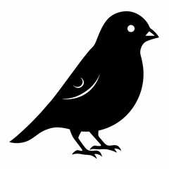 Elegant Canary Silhouette Vector Design