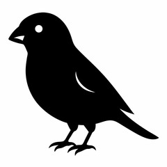 Elegant Canary Silhouette Vector Design