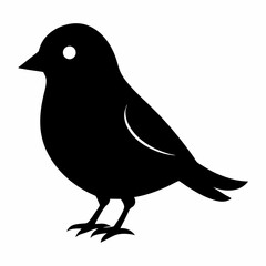Elegant Canary Silhouette Vector Design
