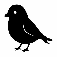 Elegant Canary Silhouette Vector Design