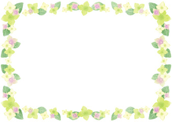 アジサイのフレーム(グリーン)