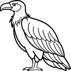 One-Line Condor Vector Illustration