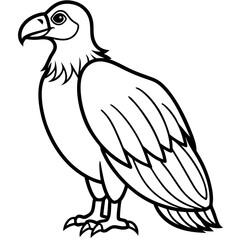 One-Line Condor Vector Illustration