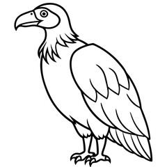 One-Line Condor Vector Illustration