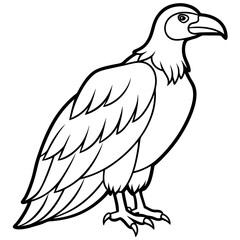 One-Line Condor Vector Illustration