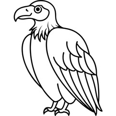 One-Line Condor Vector Illustration