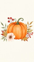 Naklejka premium Autumn's Embrace AI Generated