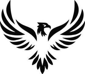 The Eagle bird silhouette art illustration