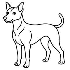 Elegant Dog Outline Illustration