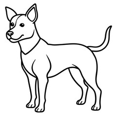 Elegant Dog Outline Illustration