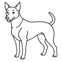 Elegant Dog Outline Illustration