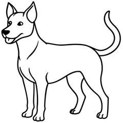Elegant Dog Outline Illustration