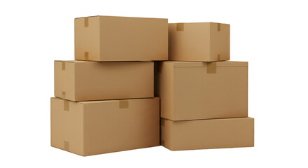 Cardboard boxes stacked