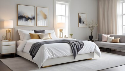 interior modern design room 3d
