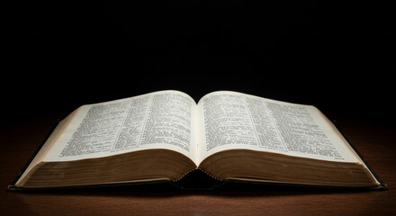 Obraz premium Biblical Message — Open Bible on Light Surface