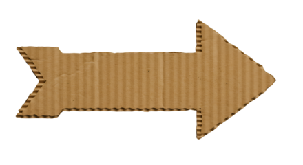 Corrugated cardboard arrow direction