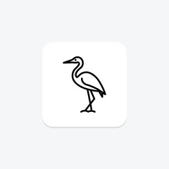 Obraz premium Heron, vector, pixel perfect, illustrator file