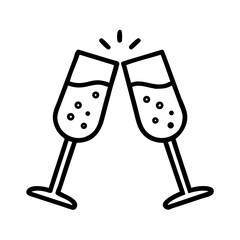 two glasses of champagne