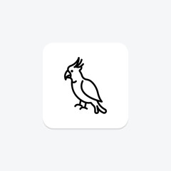 Cockatoo, vector, pixel perfect, illustrator file