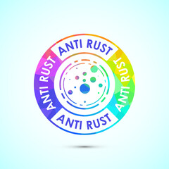 Anti rust icon design illustration. Anti oxidation sign, Rust resistant  symbol in low poly style