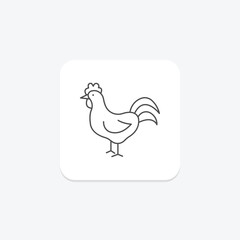 Rooster, vector, pixel perfect, illustrator file