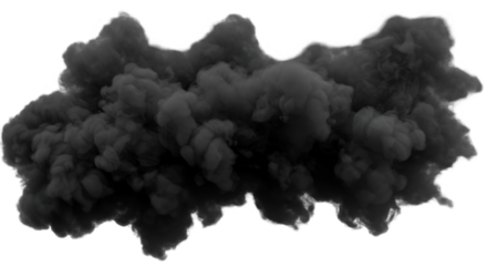 Dark dramatic smoke cloud