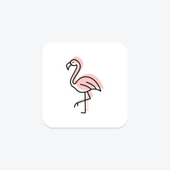 Flamingo, vector, pixel perfect, illustrator file