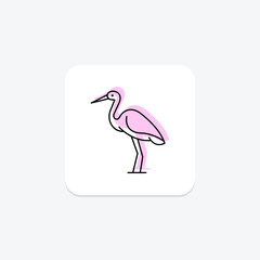 Fototapeta premium Stork, vector, pixel perfect, illustrator file