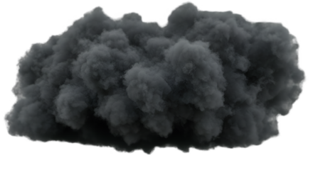 Dark gray storm cloud graphic design element