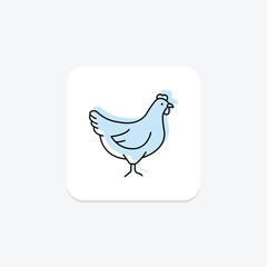 Hen, vector, pixel perfect, illustrator file