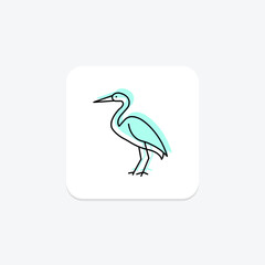 Egret, vector, pixel perfect, illustrator file