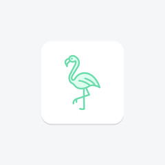 Flamingo, vector, pixel perfect, illustrator file