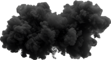 Dark smoke clouds