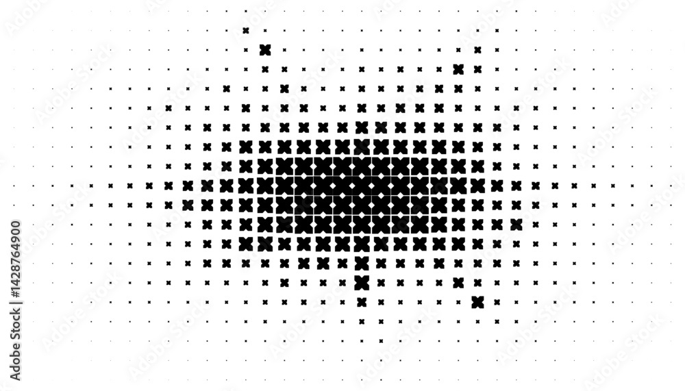 Poster black and white abstract halftone pattern with geometric shapes for modern background and jersey des
