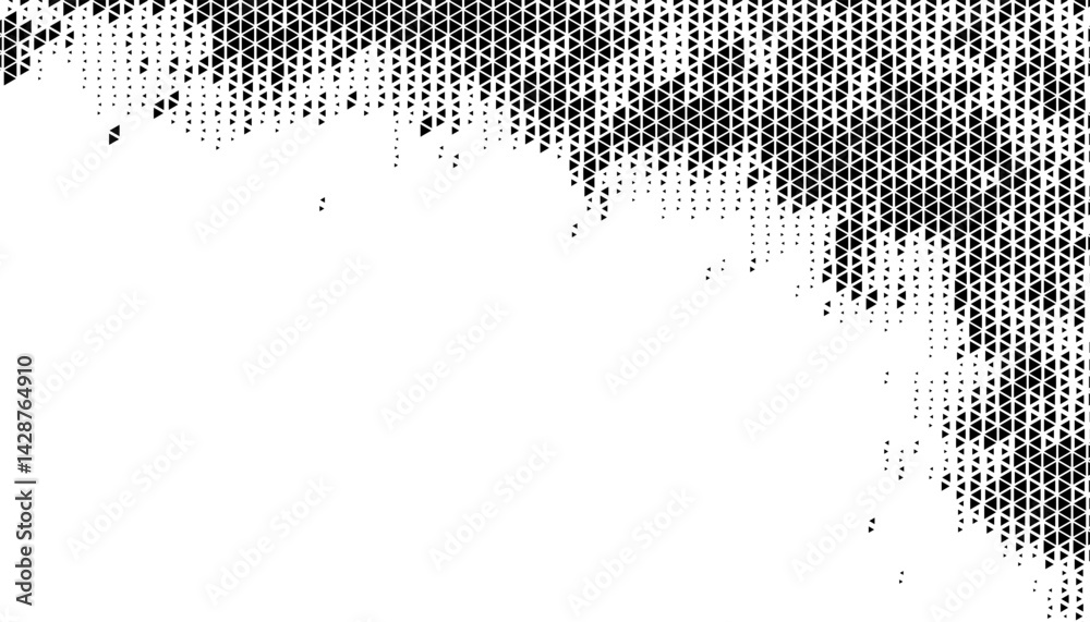 Poster black and white smooth transition of halftone pattern for modern background. fully editable vector e