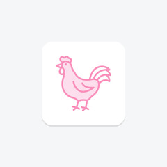 Cockerel, vector, pixel perfect, illustrator file