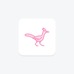 Roadrunner, vector, pixel perfect, illustrator file