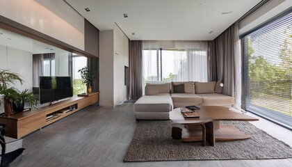 modern minimalist interior design living area