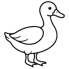 Elegant Duck Outline Illustration