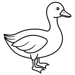 Elegant Duck Outline Illustration