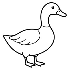Elegant Duck Outline Illustration