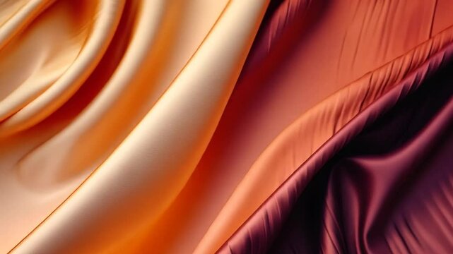 Two shades of pleated silk fabric