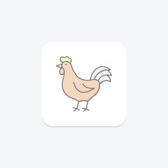 Cockerel, vector, pixel perfect, illustrator file