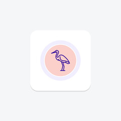 Stork, vector, pixel perfect, illustrator file